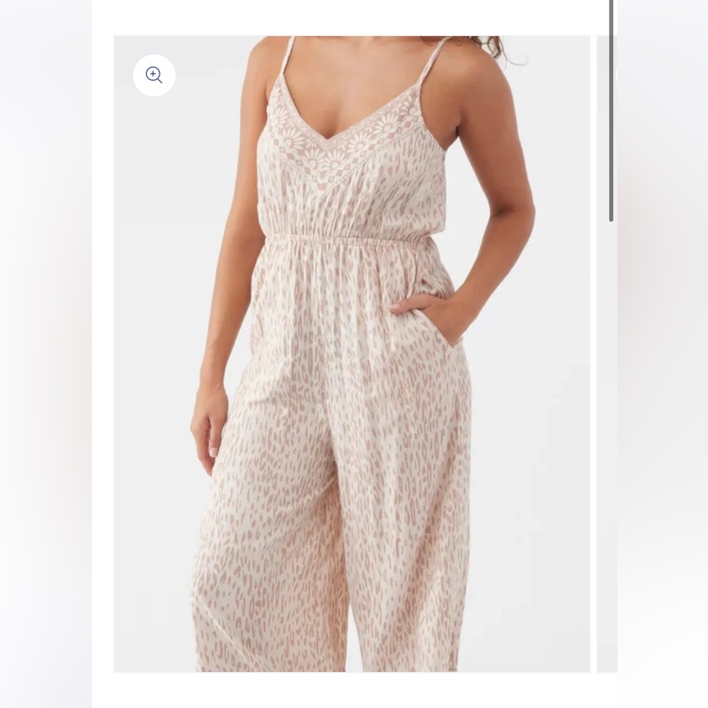 O'Neill Light Cream and Soft Pink Patterned Jumpsuit